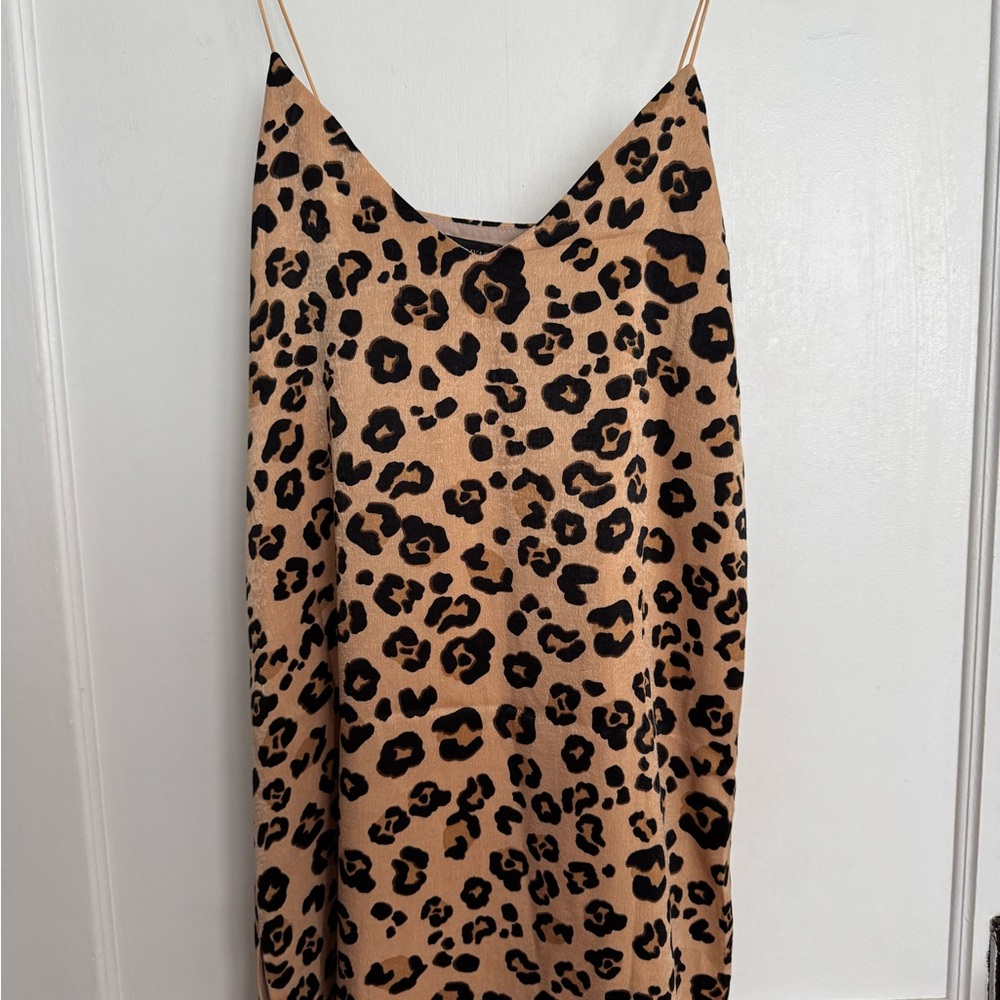 Olivaceous Leopard Print Mini Dress - Tan and Black